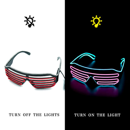Glowing Glasses LED Gafas Luminous Bril Neon Christmas Glow Sunglasses Flashing Light Glass for Party Supplies Prop Costumes New