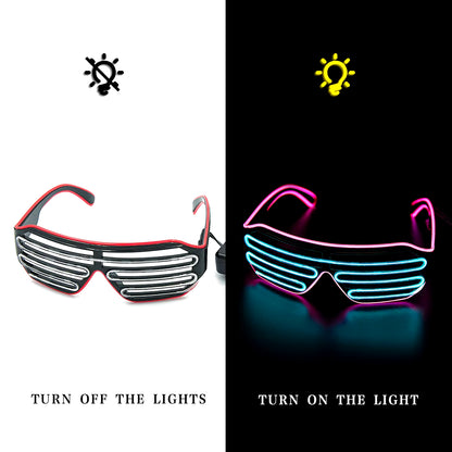 Glowing Glasses LED Gafas Luminous Bril Neon Christmas Glow Sunglasses Flashing Light Glass for Party Supplies Prop Costumes New